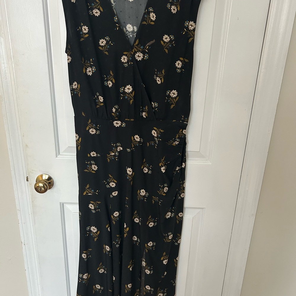Veronica Beard Floral Black Maxi Dress